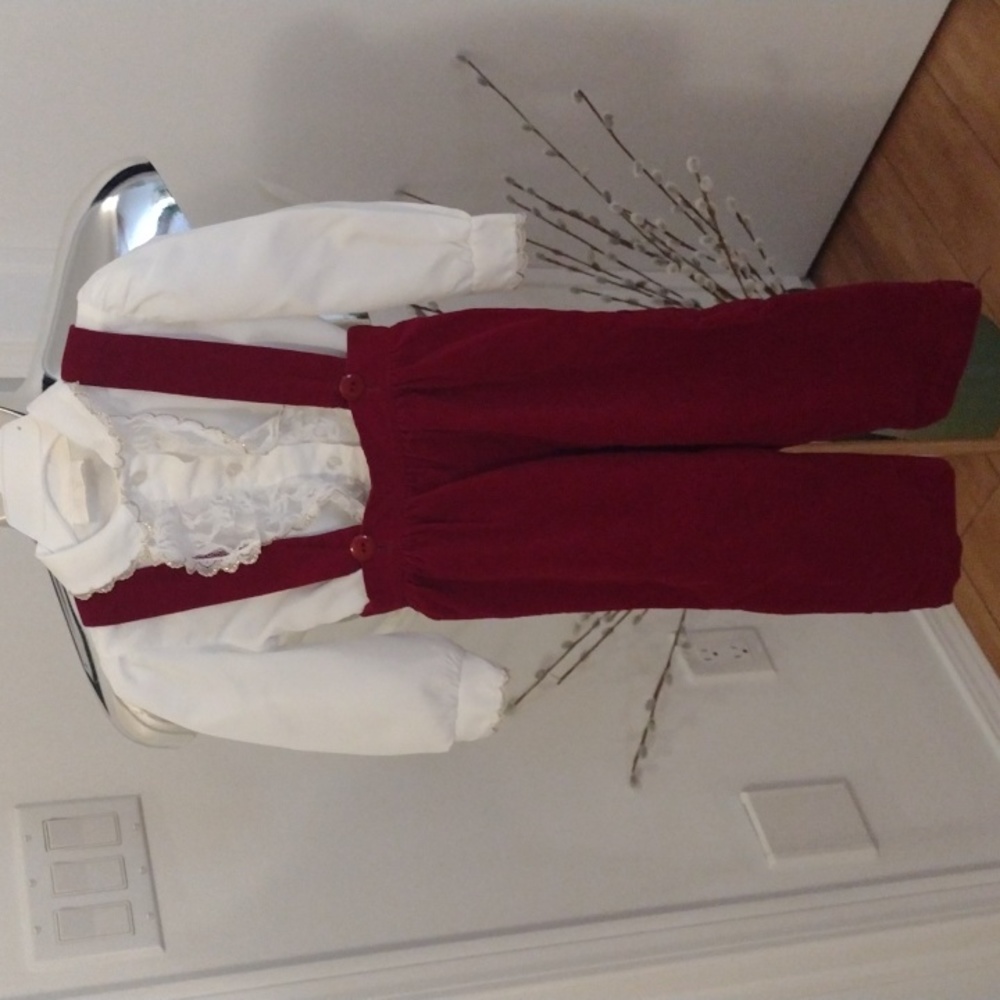 Toddler Velvet suspender Set